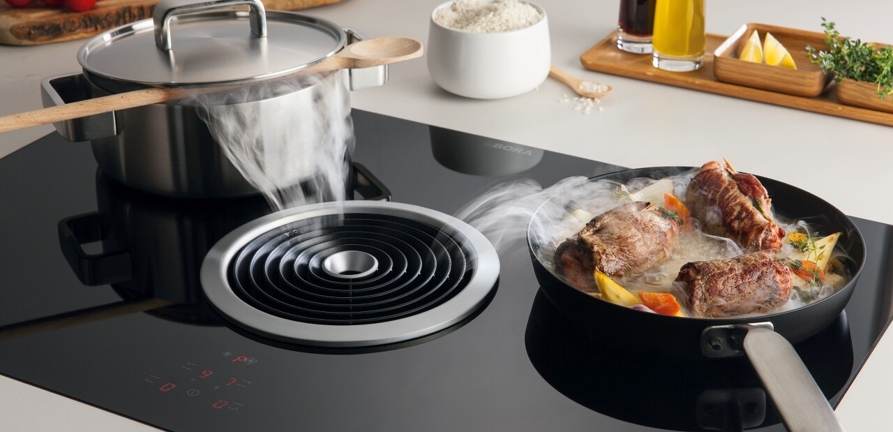 BORA Classic - Kochfeldabzug in der Mitte BORA Classic - Kochfeldabzug in der Mitte